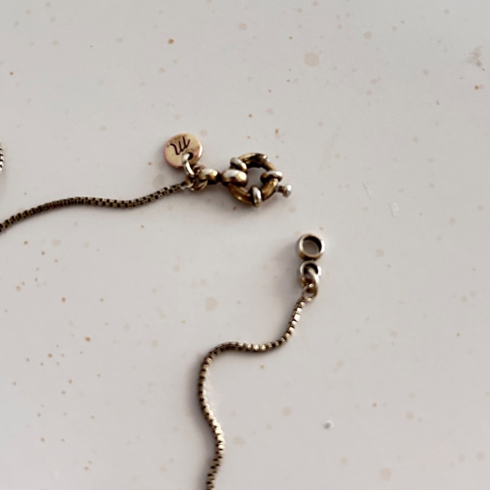 MADEWELL Arrowstack Vintage Chevron Layered Necklace Gold and Black Toned - Picture 8 of 11